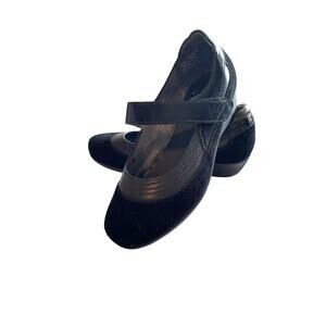 Drew Genoa Maryjane shoes black suede patent leather orthopedic comfort 8 1/2WW